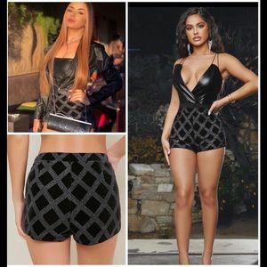 Sparkly lattice hot pants